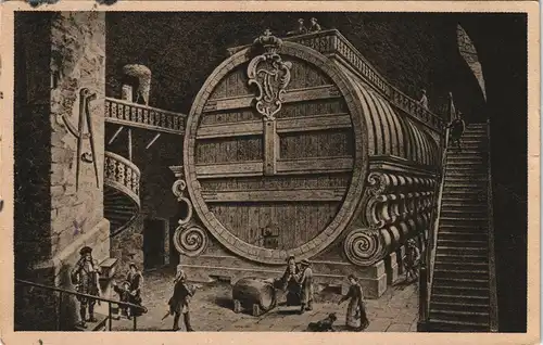 Heidelberg Das große Heidelberger Fass 212422 Liter fassend 1920