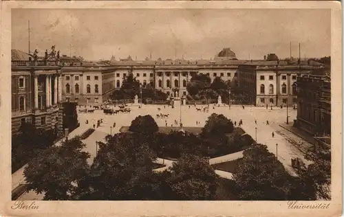 Ansichtskarte Berlin Partie an der Universität 1917