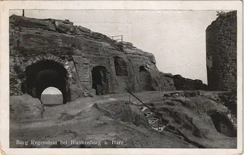 Ansichtskarte Blankenburg (Harz) Burg Burgruine Regenstein im Harz 1940