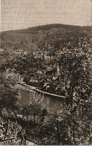 Ansichtskarte Heidelberg Panorama-Ansicht Stadt im Blütenschmuck 1914