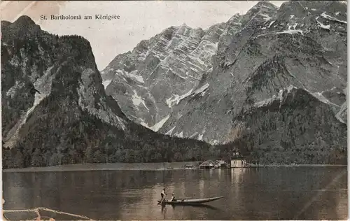 Schönau am Königssee St. Bartholomä am Königsee See Berg Panorama 1926