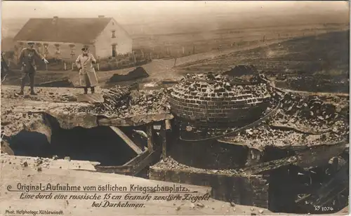 Darkehmen Osjorsk (Darkiejmy / Darkiemis / Озёрск) Zerstörte Ziegelei WK1 1915