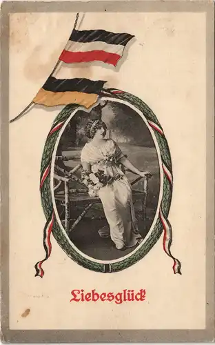 Militär/Propaganda 1.WK (Erster Weltkrieg) Frau gel. Neustädtel BZ Liegnitz 1915