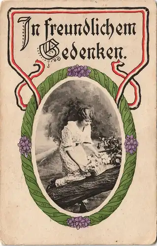 Militär/Propaganda 1.WK (Erster Weltkrieg) im freundlichen Gedenken Frau 1915