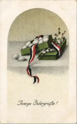 Ansichtskarte  Innige Ostergrüße - Patriotika gel. Feldpost Posen 1916