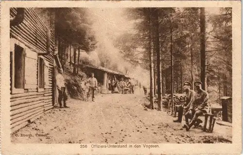.Frankreich Militaria Vosges WK1 Offiziers-Unterstand in den Vogesen. 1915