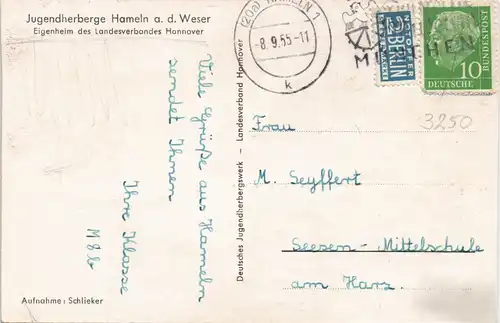 Hameln Jugendherberge Eigenheim des Landesverbandes Hannover 1955