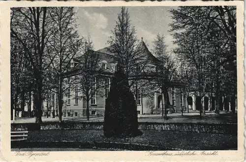 Ansichtskarte Bad Pyrmont Kuranlagen mit Konzerthaus 1928