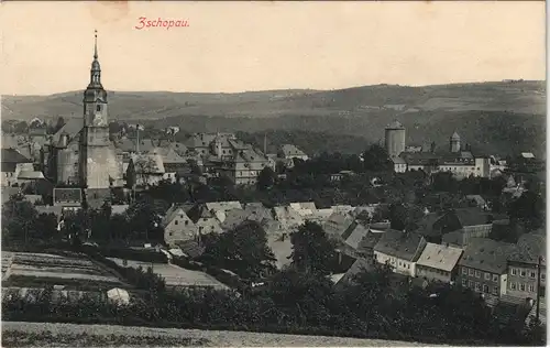 Ansichtskarte Zschopau Totalansicht 1913