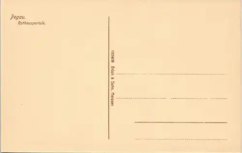 Ansichtskarte Pegau Rathuas-Portal 1913
