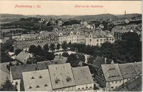Ansichtskarte Frankenberg (Sachsen) Blick von der Stadtkirche 1913