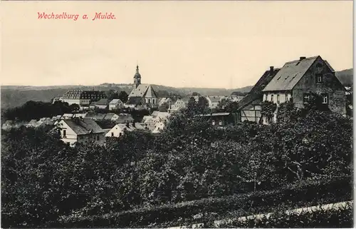 Ansichtskarte Wechselburg Stadtpartie 1913