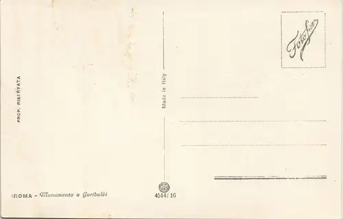 Cartoline Rom Roma Monumento a Garibaldi, Denkmal Reiter-Standbild 1930