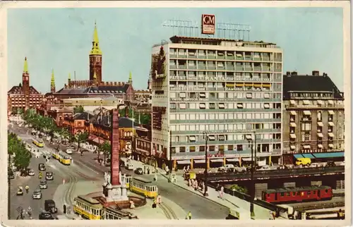 Kopenhagen København VESTERBROS PASSAGE Verkehr, Tram Straßenbahn 1960