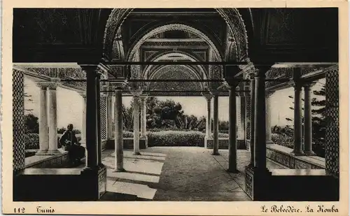 Postcard Tunis تونس Le Belvedere La Houba 1940