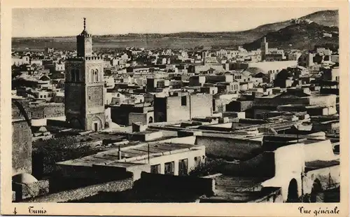 Postcard Tunis تونس Vue générale Panorama Ansicht 1940