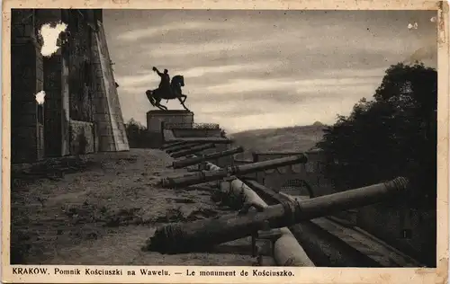 Krakau Kraków Pomnik Kościuszki na Wawelu - Le monument de Kościuszko 1938