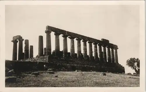 Cartoline Agrigent Agrigento Tempel Ruine Tempio di Giunone 1930