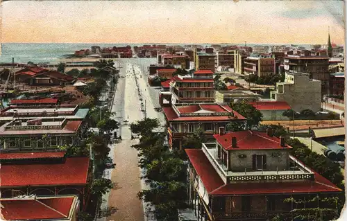 Port Said بورسعيد (Būr Saʻīd) Panorama-Ansicht Stadt Ansicht 1910