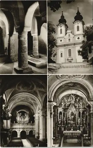 Postcard Tihany Apátsági templom 1960