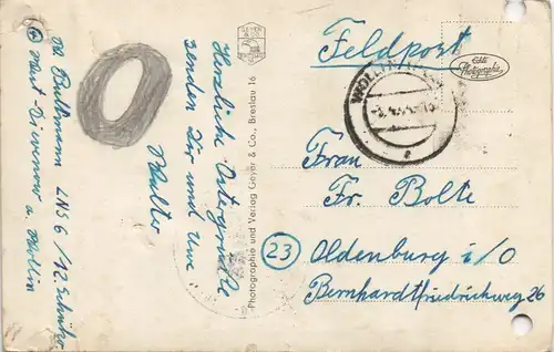 Postcard Dievenow Dziwnów Anlegestelle - Dampfer 1940   2. WK Feldpost gelaufen