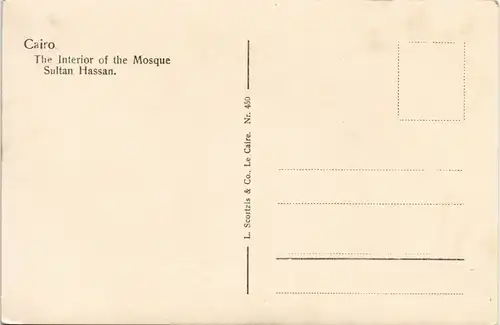 Kairo القاهرة Sultan Hassan Interior of the Mosque Moschee Innenansicht 1930