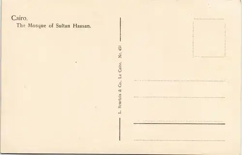 Postcard Kairo القاهرة Moschee Mosque of Sultan Hassan 1930
