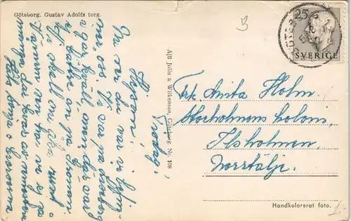 Postcard Göteborg Göteborg Stadt Panorama mit Gustav Adolfs torg. 1955