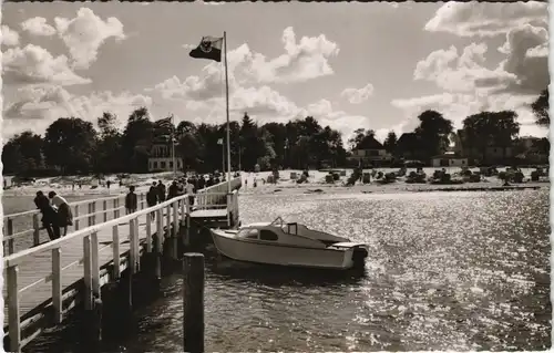 Ansichtskarte Scharbeutz Strand, Seebrücke - Motorboot 1960