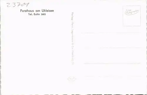 Ansichtskarte Sielbeck-Eutin Forsthaus am Ukleisee 1961