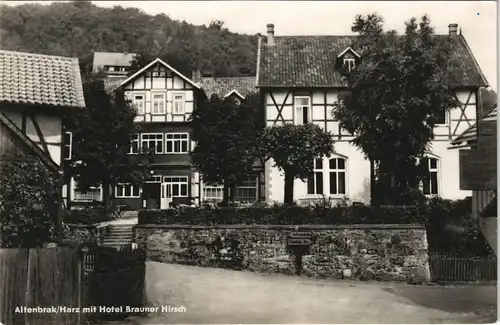 Ansichtskarte Altenbrak DDR Ansicht Hotel Brauner Hirsch 1959