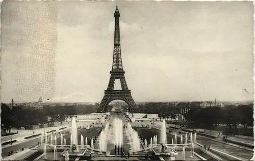 Paris Fontaines du Palais de Chaillot, Tour Eiffel, Eiffelturm 1940