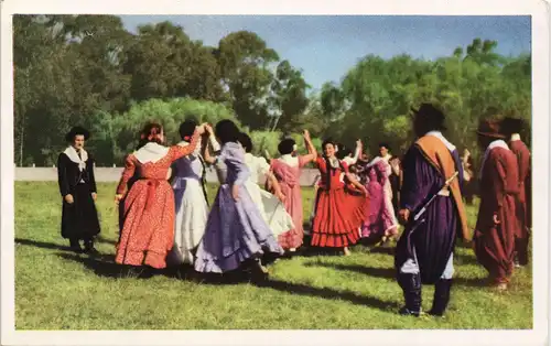 Montevideo ESCENAS DE CAMPO FIGURAS DEL PERICON Tanz Einheimischer 1960