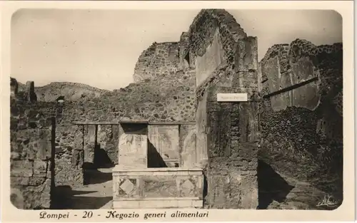 Cartoline Pompei Pompei Kegozio generi alimentari 1940