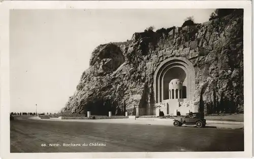 CPA Nizza Nice Umland-Ansicht Rockers du Chateau, altes Auto 1930