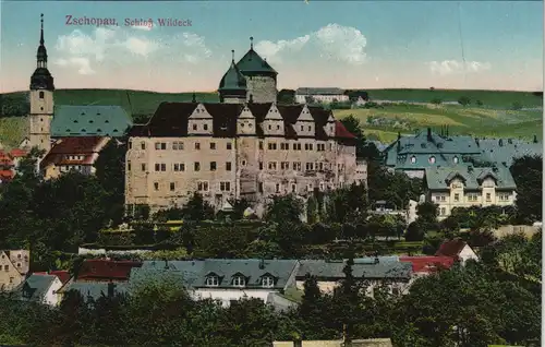Ansichtskarte Zschopau Schloss Wildeck 1913