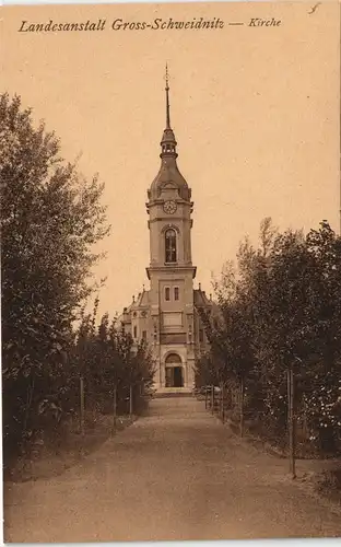 Ansichtskarte Großschweidnitz (OL) Swóńca Partie an der Kirche 1913