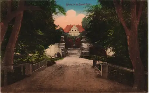 Ansichtskarte Großschweidnitz (OL) Swóńca Landesanstalt - Eingang 1913