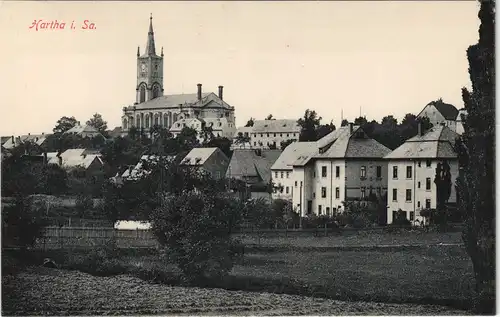 Ansichtskarte Hartha Partie an der Stadt 1913