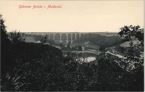 Ansichtskarte Wechselburg Göhrener Viadukt - Brücken Fernsicht 1912