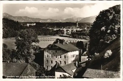Ansichtskarte Traunstein mit Empfing - Stadtpartie 1963