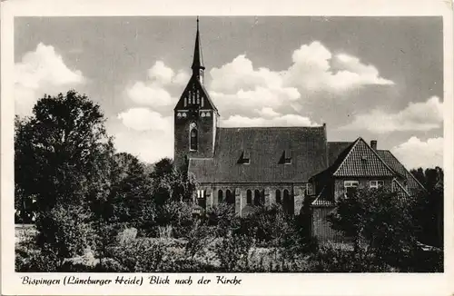 Ansichtskarte Bispingen Blick nach der Kirche 1958