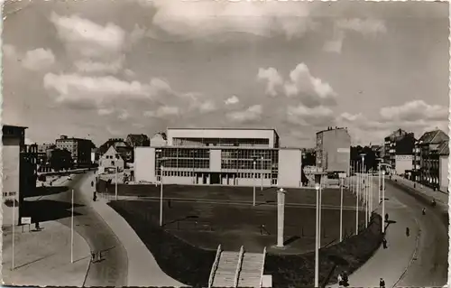 Ansichtskarte Kiel Straßenpartien an der Ostseehalle 1957