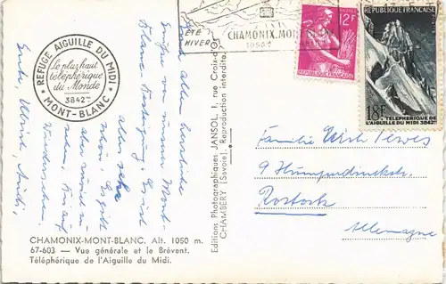 CPA Chamonix-Mont-Blanc Vue générale et le Brévent 1955