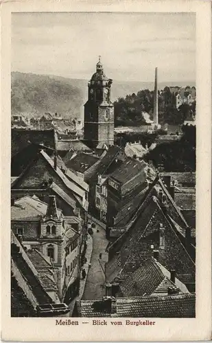 Ansichtskarte Meißen Blick vom Burgkeller 1925