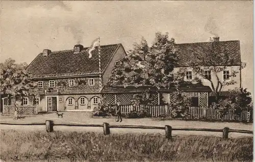 Großpostwitz Budestecy Gasthaus Zum Kuchenhäusl Kleindöbschütz 1924
