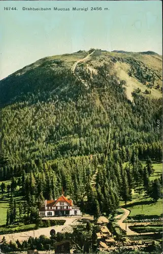 Samaden Samedan Livigno-Alpen - Drahtseilbahn Muottas Muraigl 1914