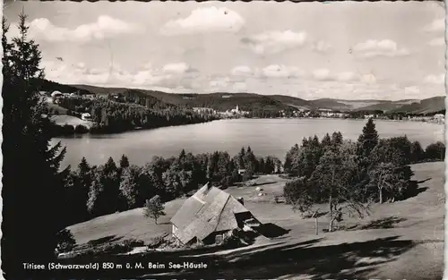 Ansichtskarte Titisee-Neustadt Panorama-Ansicht Partie beim See-Häusle 1956