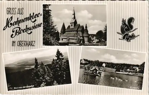 Ansichtskarte Hahnenklee-Bockswiese-Goslar Kirche, Kurteich, Umland 1960