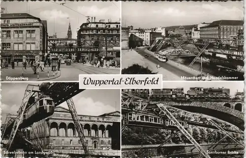 Elberfeld-Wuppertal 4 Bild Schwebebahn Döppersberg Landgericht 1956